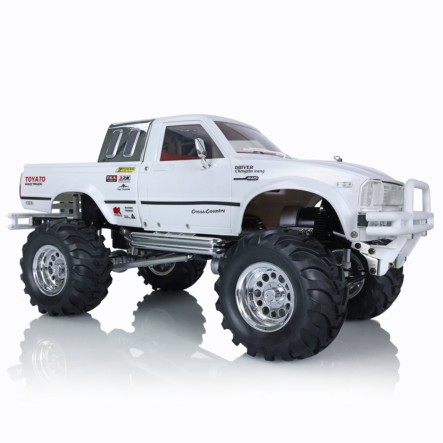 Hg 1/10 Rc Pickup Model 4Wd Rally Car Series Car Racing Crawler P407 White Color 2.4G RTR Motor
