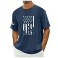 thumbnail image 4 of Qopobobo Mens Shirts Short Sleeve Shirts For Men Men Oversized T Shirts Vintage Tee Loose Fit Short Sleeve Casual Streetwear Baggy Washed Unisex Tops Navy,XL, 4 of 4