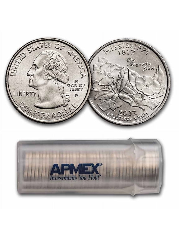 2002-P Mississippi Statehood Quarter 40-Coin Roll BU