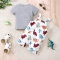 thumbnail image 3 of LAPAKIDS Toddler Baby Boys Clothes T-Shirt and Animals Print Short Overall Outfit Set Summer 12-18 Months, 3 of 7