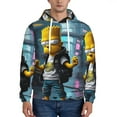 thumbnail image 3 of Simpsons Trendy Cartoon Men'S Fleece Hooded Hoodie, hoodies for women men with pockets,Fall Fashion 2025 Pullover Sweaters Winter Clothes, 3 of 9
