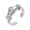 A, variant on Gold Silver Interlockings Hug Rings Flexible Sizing Comfort Fit Alloy Fashion Accessory For Gifts And Dating