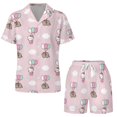 thumbnail image 4 of Hello Kitty Women Pajamas Set Short Sleeve Sleepwear Button Down Nightwear Soft Pjs Set with Pockets, 4 of 7