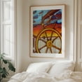 thumbnail image 6 of Captains Cup - Painting Nautical Sunset Boat Seascape Coastal Sailboat Coffee Unframed Wall Art Print 18 x 24 inches, 6 of 13