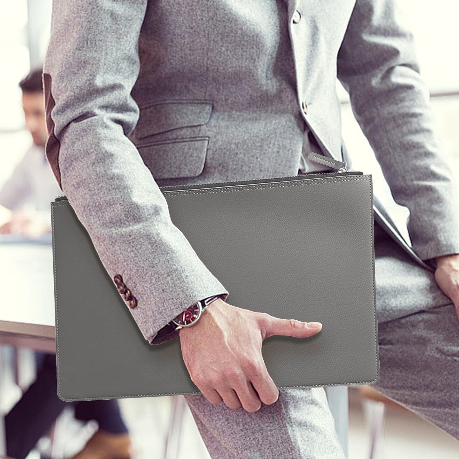 3 Set of Document Bag Leather High-end Feel For Men And Women Official Briefcase Storage Bag High-end Waterproof Policy Folder