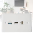 thumbnail image 4 of SOLDADURA DE PACA DE PARED DE INTERFAZ Multimedia HD Cat6 Cat6 USB3.0 HD Interfaz Multimedia 3 Puertos de Pared de PlacA de Pared, 4 of 7