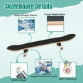 thumbnail image 4 of 31'' Complete Skateboard 7 Layer Canadian Maple Double Kick Deck Skateboards Summer camouflage hawaiian tropical plants hibiscus flowers Skate Board for Beginner Adult Gifts, 4 of 5