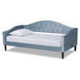 thumbnail image 1 of Baxton Studio Benjamin Light Blue and Dark Brown Finished Wood Full Size Daybed, 1 of 10
