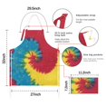 thumbnail image 7 of Colorful Tie Dye Pattern Apron-Garden Aprons for Women with Pockets-Cotton Linen Waterproof Kitchen Cooking Gardening Aprons Adjustable for Kitchen,Cooking,BBQ and Salon 33x27 Inch, 7 of 7