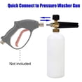 thumbnail image 2 of Tool Daily Foam Cannon Pressure Power Jet Washer Quick Release, Adjustable Nozzle with 1/4 Inch Quick Connector, 1 Liter, 5 Pressure Washer Nozzle Tips, 2 of 9