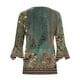 thumbnail image 5 of ICHUANYI Clearance Fashion Women Summer 3/4 Sleeve Cardigan Solid Color Casual Blouse Tops(Army Green, M) ICHUANYI WER2023080705333, 5 of 5