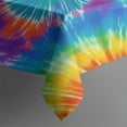 thumbnail image 3 of Colorful Rainbow Tie Dye Spiral Pattern Rectangle Tablecloth 60"x84",Waterproof Polyester Rectangle Table Cloth, Wipeable Spillproof Polyester Tablecloth for Dining, Camping, Indoor and Outdoor, 3 of 5