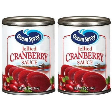 (2 pack) Ocean Spray Jellied Cranberry Sauce, 14 (Best Cranberry Sauce Brand)
