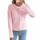 thumbnail image 2 of Suéteres Tipo Cárdigan de Larga con Cuello en V para Mujer, Chaquetas de Punto Gruesas, y con Botones, para Otoño e Invierno. Rosa S, 2 of 8