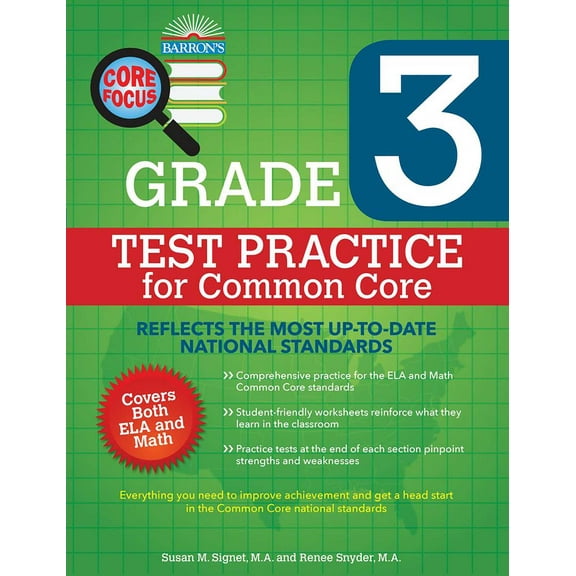 Barron's Test Prep: Core Focus Grade 3: Test Practice for Common Core (Paperback)
