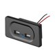 thumbnail image 1 of 4.8A Dual-USB Car Charger Socket 12V 24V para Motocicleta Auto CamióN ATV RV Bus Adaptador de Corriente de Corriente Luz LED, 1 of 5