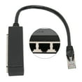 thumbnail image 1 of Ethernet Splitter Adapter Cable, Black RJ45 Ethernet Splitter Cable Simple  8 Pins PCB Board  for Laptop, 1 of 7