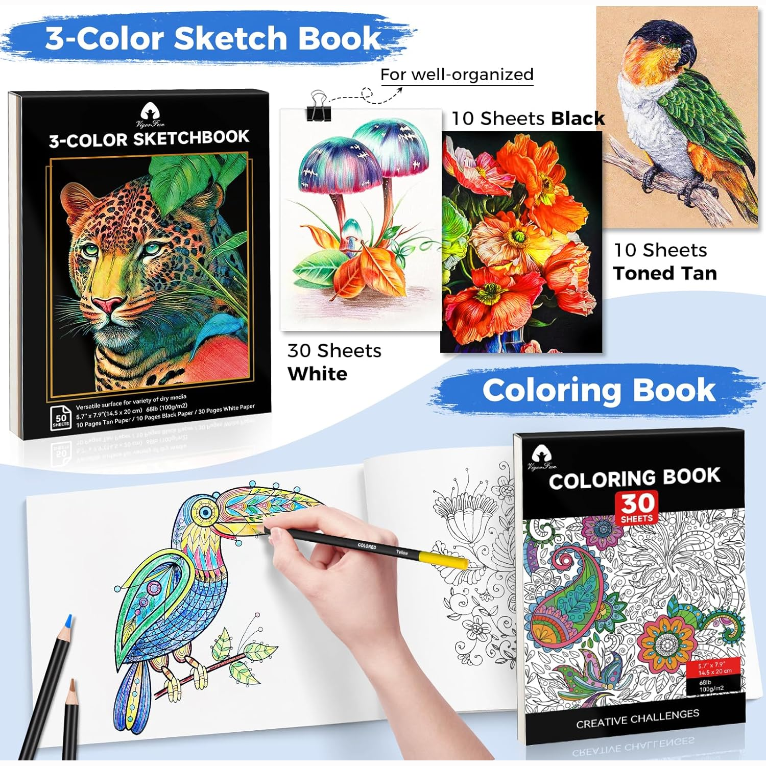 106 PCS Drawing Set Sketching Kit, Pro Art Supplies for Artists Adults Kids Beginners(Black)