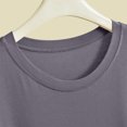 thumbnail image 5 of Blmnix Sleep Dress for Women Long Nightgowns Bamboo Nightgowns Sleepshirts Sleepshirts Gray Below-the-Knee Short Sleeve Crew Neck Summer Nightgowns for Women, 5 of 5