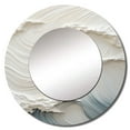 thumbnail image 2 of Designart "Scenic Photo of Beach Waves I" Coastal Waves Rund Mirror For Wall Decor - Large White Round Print Mirror - Round Coastal Mirror - Wall Mounted Round Large Mirror - 23" x 23", 2 of 6