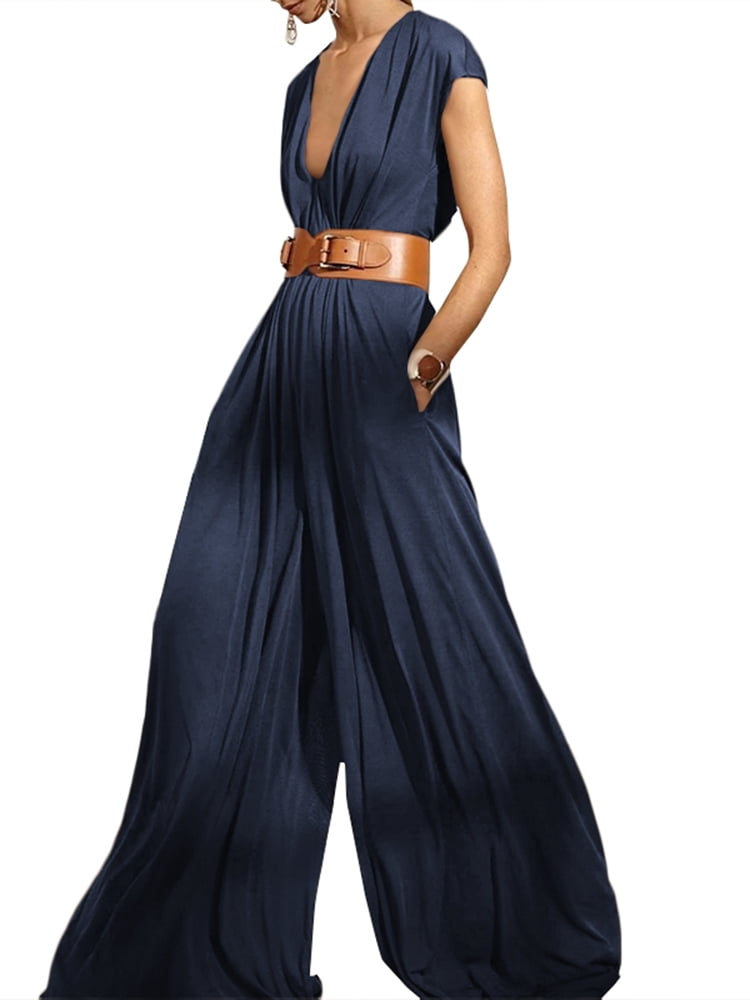 Women's Rayon Palazzo Jumpsuits Loose 