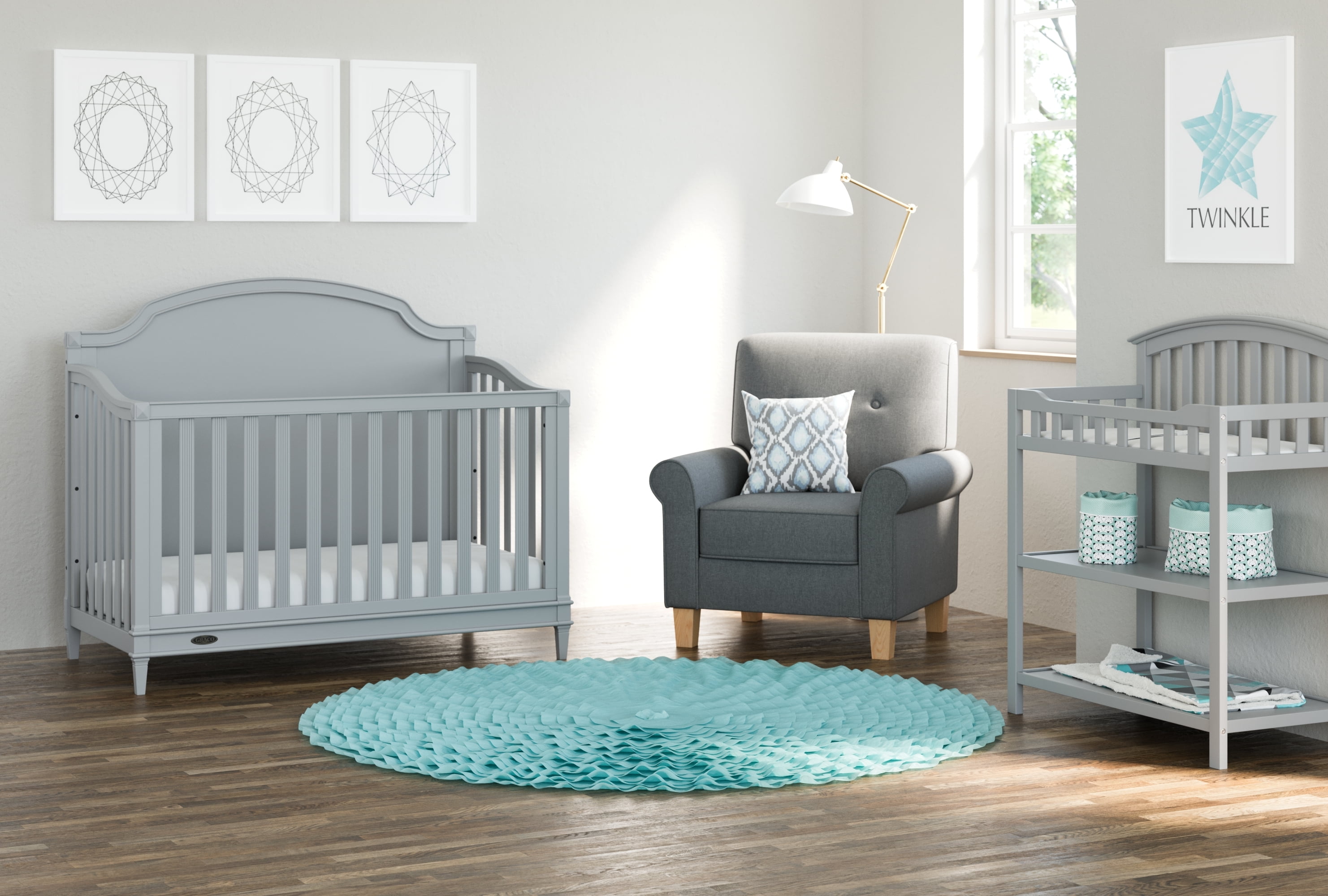 graco grey changing table