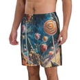 thumbnail image 2 of Pofeuu Starry Sky Planet Lollipop Prin Men's Swim Trunks Quick Dry Bathing Suit Swimming Board Shorts Mesh Lining Beach Swimwear-X-Large, 2 of 6