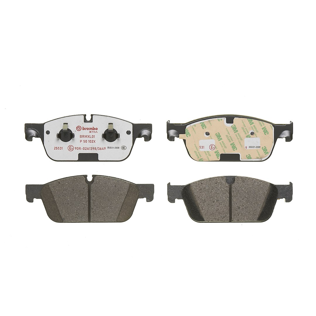 Brembo P50102X; Brake Pad; XTRALINE; FMSI Number D1636-8955; Low-Metallic; Set Of 4