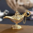 thumbnail image 2 of 2025 Metal Carved Aladdin Lamp Magic Vintage Home Tea Oil, 2 of 5