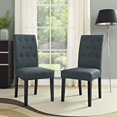 thumbnail image 2 of Modern Contemporary Urban Design Dining Kitchen Room Side Chair, Set of Two, Fabric, Grey Gray, 2 of 5