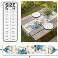 thumbnail image 3 of Beach Surfboard Table Runner Linen Burlap Table Runner 70 Inches Long Summer Sea Surfing Tropical Botanical Tree Dresser Scarves for Kitchen Island Coffee Dining Room Party Holiday Decor 13"x70", 3 of 8