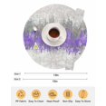 thumbnail image 6 of 13 Inch Round Placemats Set of 4, Purple Grey Abstract Non Slip Heat Insulation PP Table Mats, Gradient Geometric Graffiti Modern Art Washable Place Mats for Kitchen Dining Party Table Decor, 6 of 7