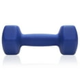 thumbnail image 2 of Basics Neoprene Workout Dumbbell Navy Blue 7lb Neoprene Hex Dumbbell Hand Weights, Set of 2, 2 of 5