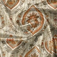 thumbnail image 4 of Ambesonne Exotic Valance & Curtain 3 Pcs Set, Vintage Damask Print Art, 55"x30", Fawn Burnt Orange Beige, 4 of 7