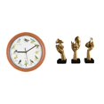 thumbnail image 1 of Reloj de pared con pájaro cantor, reloj decorativo, relojes de pájaro con sonido, estatuas , esculturas de arte abstracto, material de resina, 1 of 8