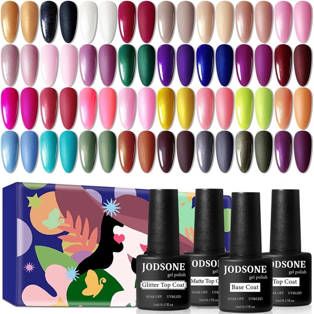 Set de esmalte de uñas en gel para principiantes JODSONE Ribbon Glitter, 36 colores