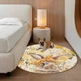thumbnail image 2 of Easter Bunny Round Area Rug 7Ft Washable Circle Rugs for Dorm Laundry Room, Spring Yellow Floral Rabbit Scarf Botanical Non-Slip Carpet Floor Mats Indoor Outdoor Carpet Runner Aesthetic Home Decor, 2 of 8