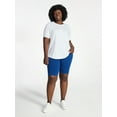 thumbnail image 4 of Terra & Sky Women's Plus Size Crewneck Tee with Short Sleeves, Sizes 0X-5X, 4 of 5