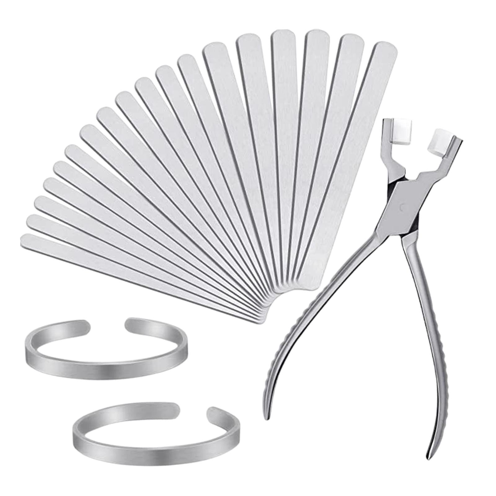 Milageto Aluminum Bracelet Bangle Making Tool Bracelet Blank Fending Blank DIY Kit Silver