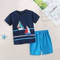 thumbnail image 2 of TAIAOJING Fashion Children's Clothing Set Summer Knitting Cotton Pattern Embroidery Boys Two Piece Set Children's Shorts Set For 4-5 Years, 2 of 9