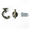 thumbnail image 3 of Ganchos para cortinas de ventana Uxcell, ganchos de ropa, ganchos de pared duraderos, 2 piezas de aleación de zinc tono bronce, 3 of 7