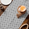 thumbnail image 3 of Dark Grey Morocco Table Runner 108 Inches, Modern Abstract Classic Geometric Bed Runner Dresser Scarves Tabletop for Indoor Outdoor Parties/Ceremony/Banquet, 13"x 108", 3 of 9