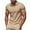 Khaki, variant on COSFO Collared Men Polo Shirt Casual Solid Short Sleeve Tops Pullover Loose Ribbed Classic T-Shirt