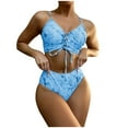 thumbnail image 1 of Moda mujer traje de baño de una pieza sin cintura estampado Halter encaje Sexy Bikini Fridja  nalpqowj62379, 1 of 8