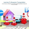 thumbnail image 2 of OULII 30 Pcs Traffic Sign Toys Mini Traffic Cones Plastic Red Learning Transportation Knowledge, 2 of 8