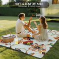 thumbnail image 4 of Green Spring Floral Outdoor Rug for Patio/Deck/Porch, Non-Slip Large Area Rug 4 x 6 Ft, Summer Botanical Vintage Birds Indoor Outdoor Rugs Washable Area Rugs, Reversible Camping Rug Carpet Runner, 4 of 8