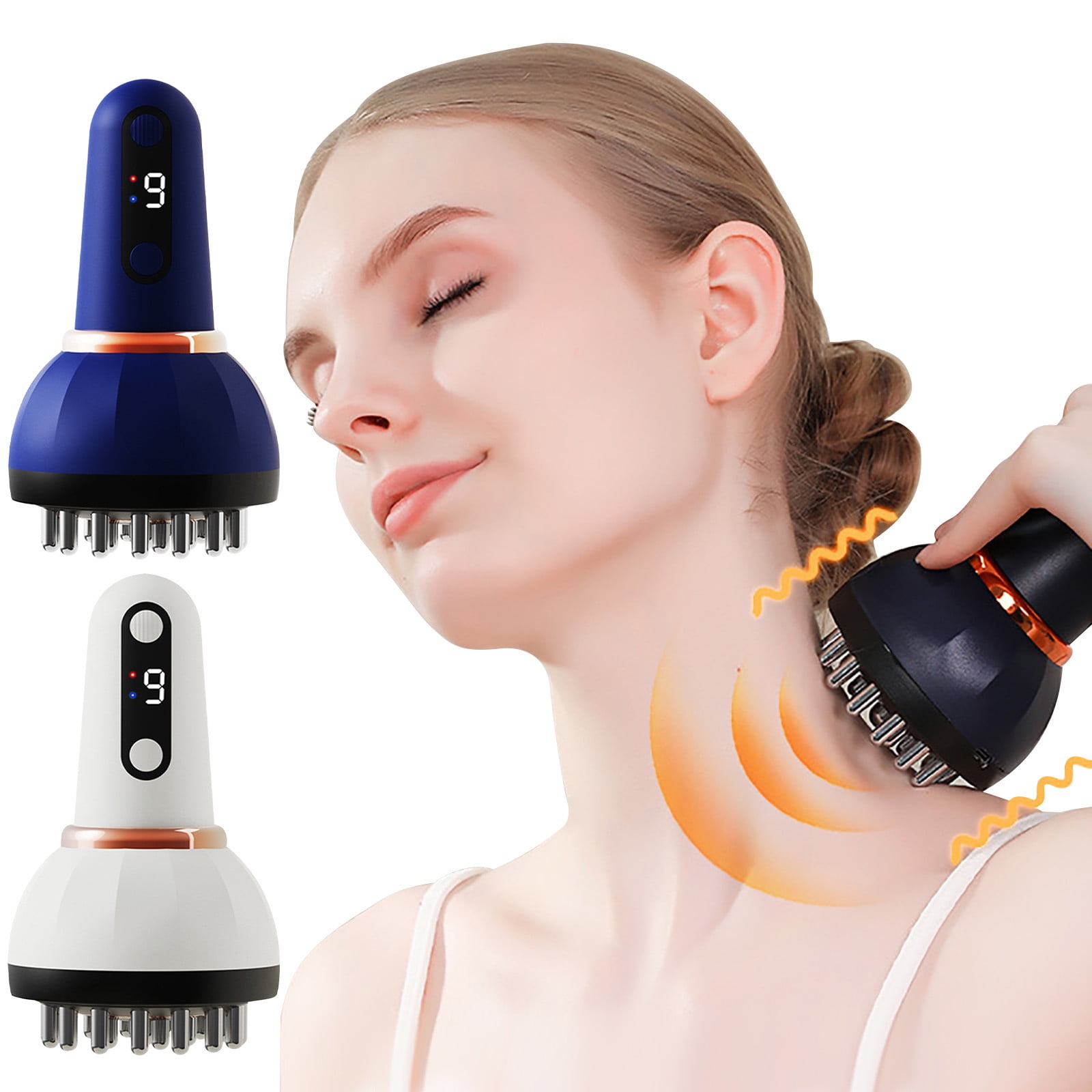 Arestory Electric Meridian Brush Massage for Belly, Neck, Legs, Hip, Arms, Professional Handheld Massager Brush for Joint, Muscle & Nerve Pain Relief, Create The Perfect Body, Blue