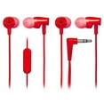 thumbnail image 2 of Audio-Technica In-Ear Headphones with In-line Mic & Control (Red) (Two Pack), 2 of 2