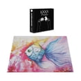 thumbnail image 4 of Ambesonne Fish Jigsaw Puzzle, Watercolor Abstract Art, Heirloom-Quality Fun Activity for Family Durable Cardboard, 1000 pcs, Multicolor, 4 of 6