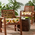 thumbnail image 3 of Greendale Home Fashions Tufted Outdoor 20'' x 20'' Seat Cushion, Set of 2, Esprit Floral, 3 of 10